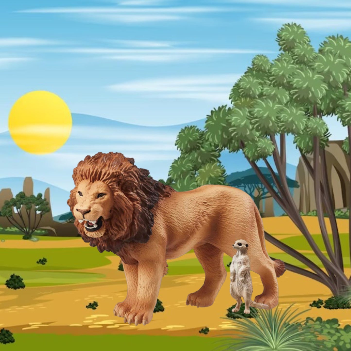 Ania Figure AS-01 Lion with Suricata