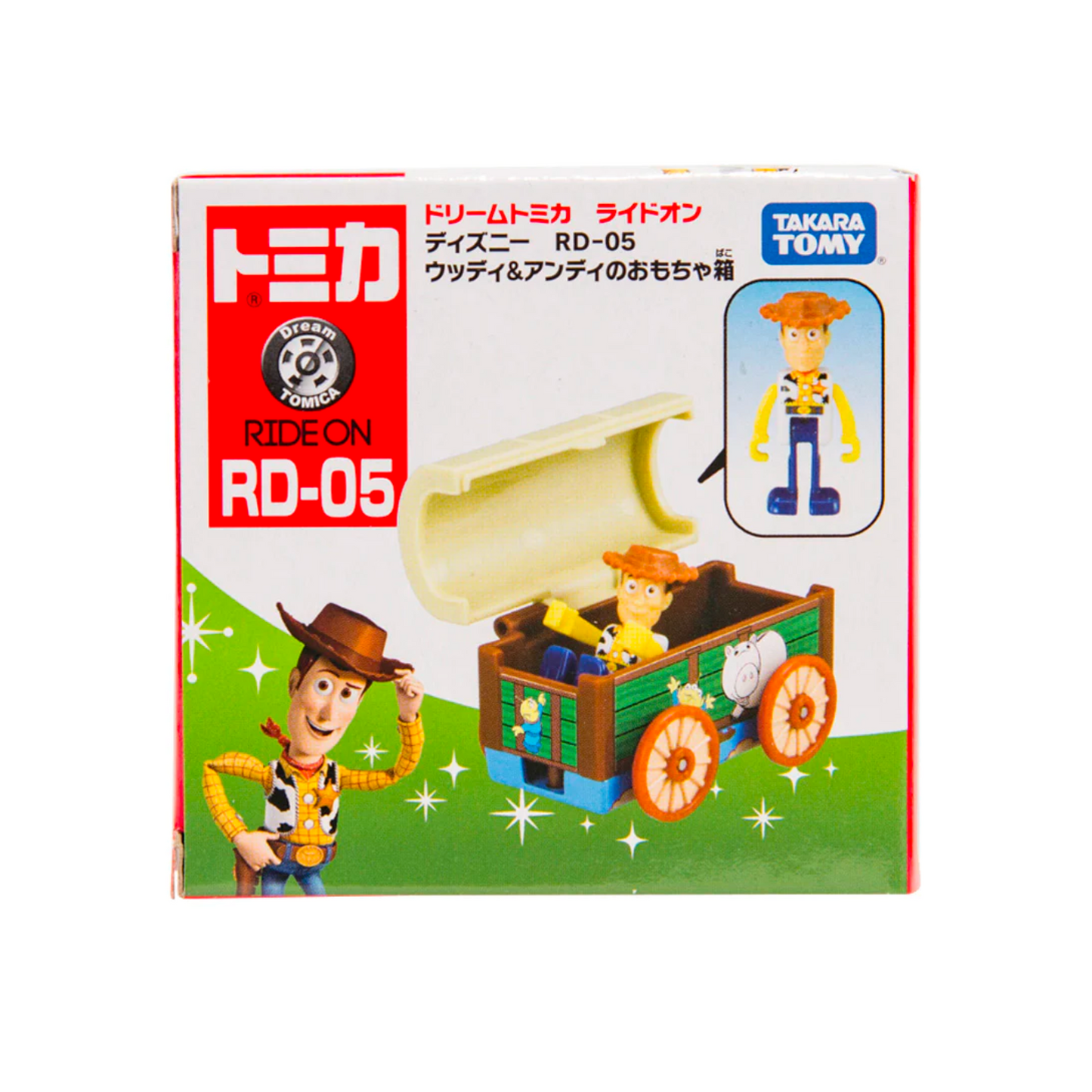 Tomica Disney Motors- Ride On RD05 Woody & Andy's Box