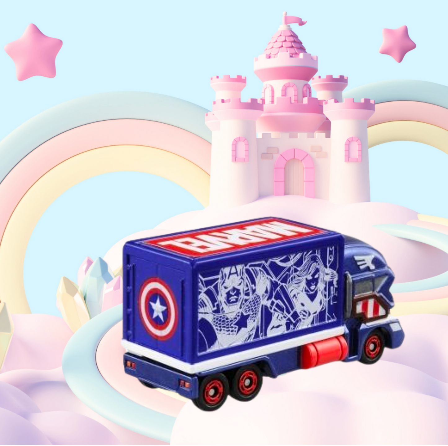 Tomica Disney Motors- Marvel Tune Masked Captain America Truck