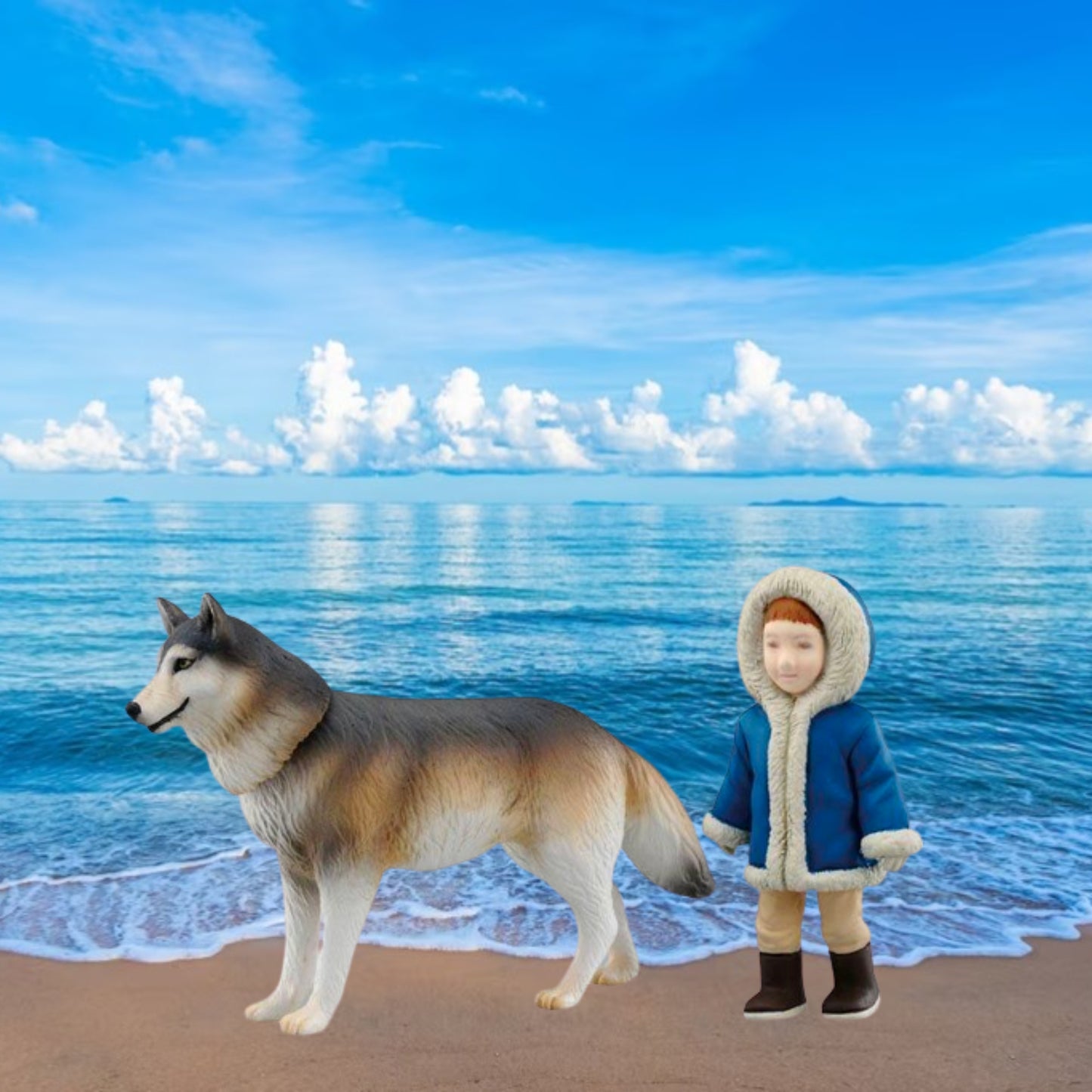 Ania Figure AS-26 Wolf with Boy