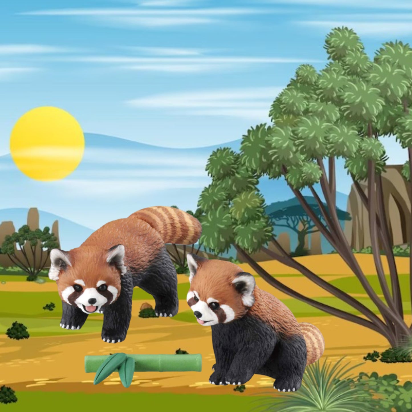 Ania Figure AS-35 Red Panda (with Bamboo)